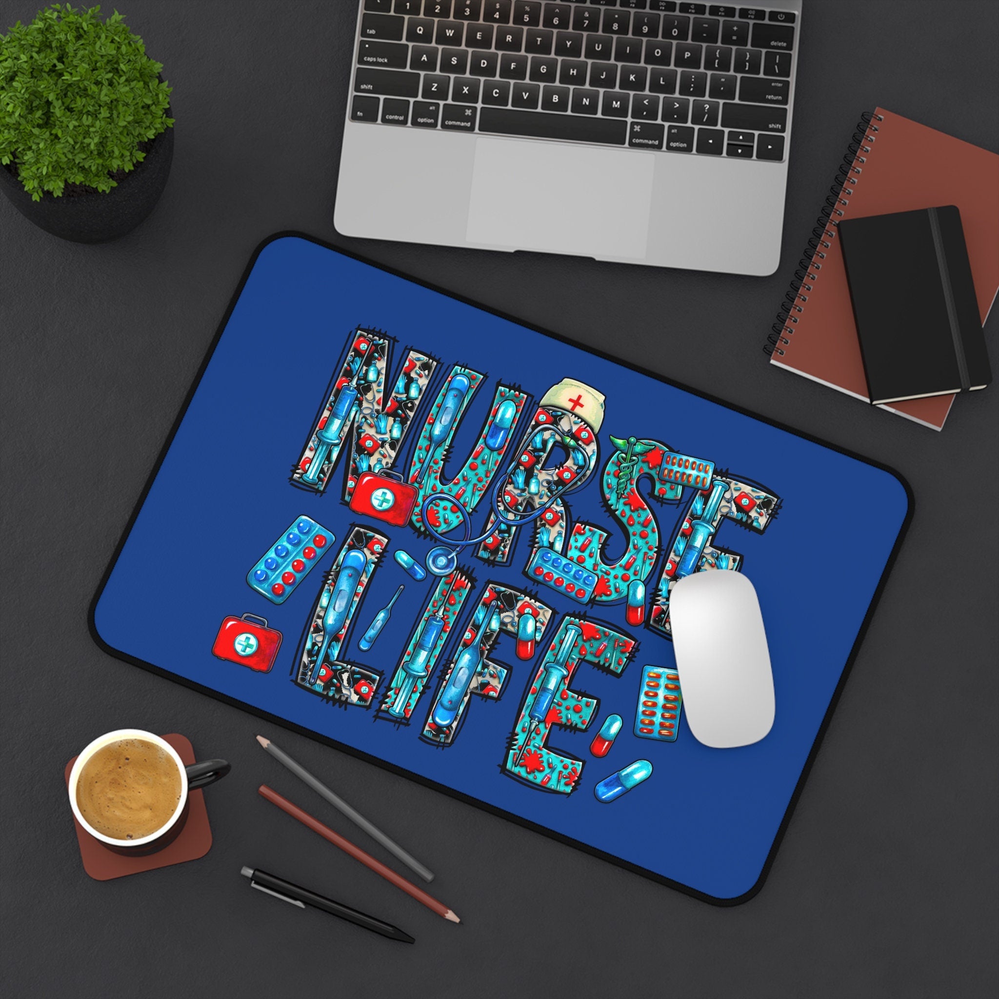 Blue Nurse Life Desk Mat - Perfect Gift for Healthcare Heroes!
