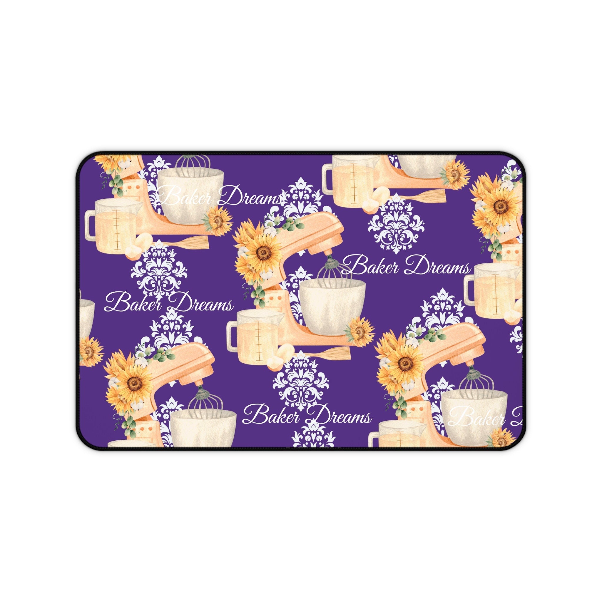 Purple Baker Dreams Desk Mat - Perfect Gift for Bakers!
