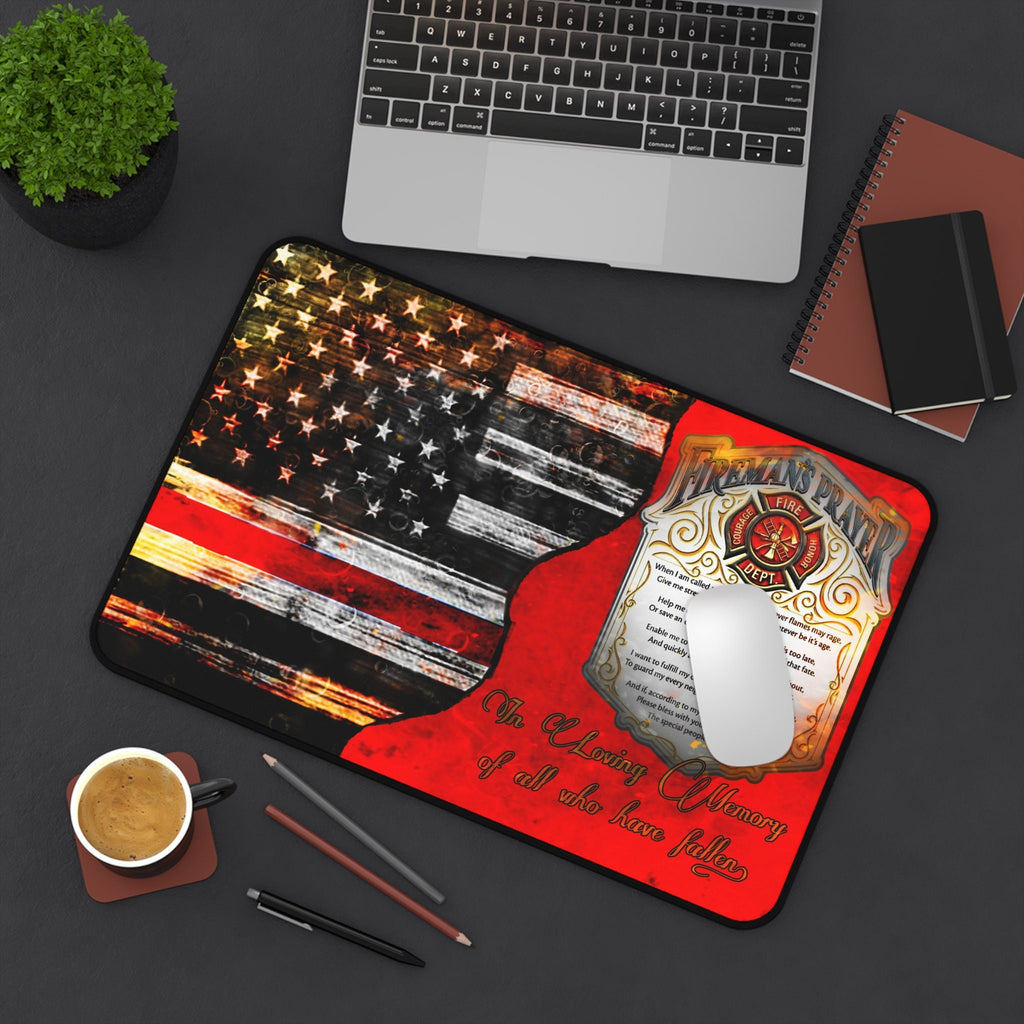Fireman's Prayer Desk Mat - Perfect Gift for Fireman Heroes!