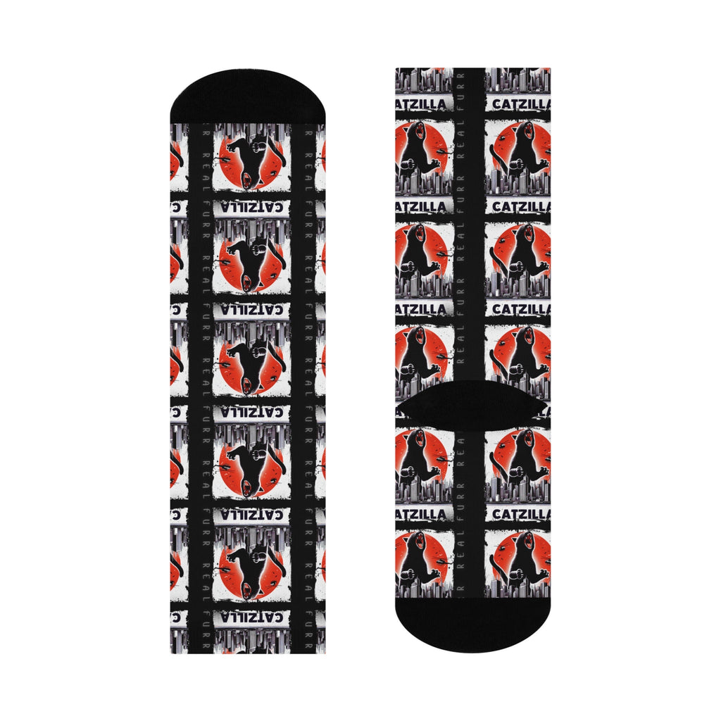Catzilla Furr Real Unisex Cushioned Crew Socks