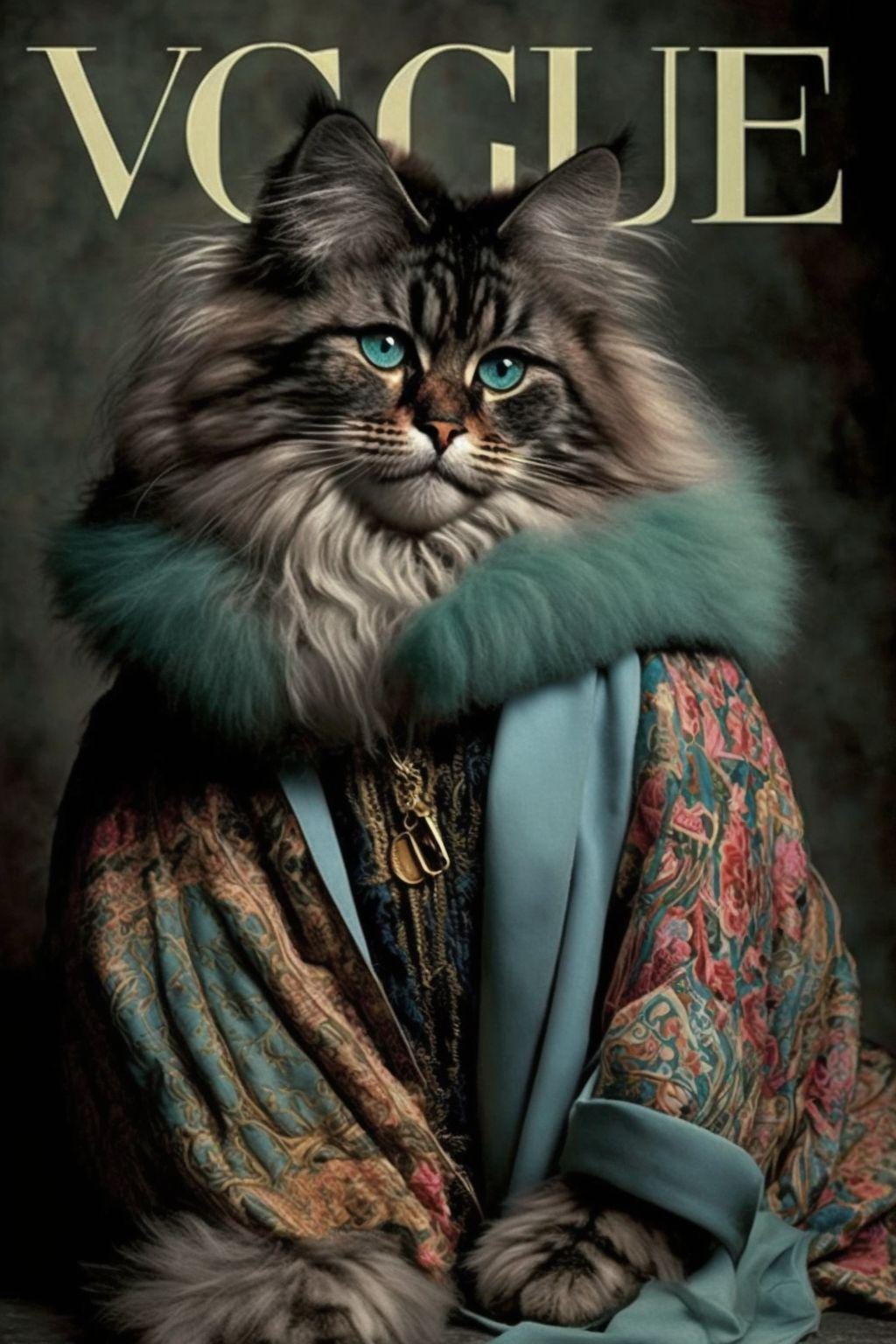 Magaxine Cat Custom Pet Portrait