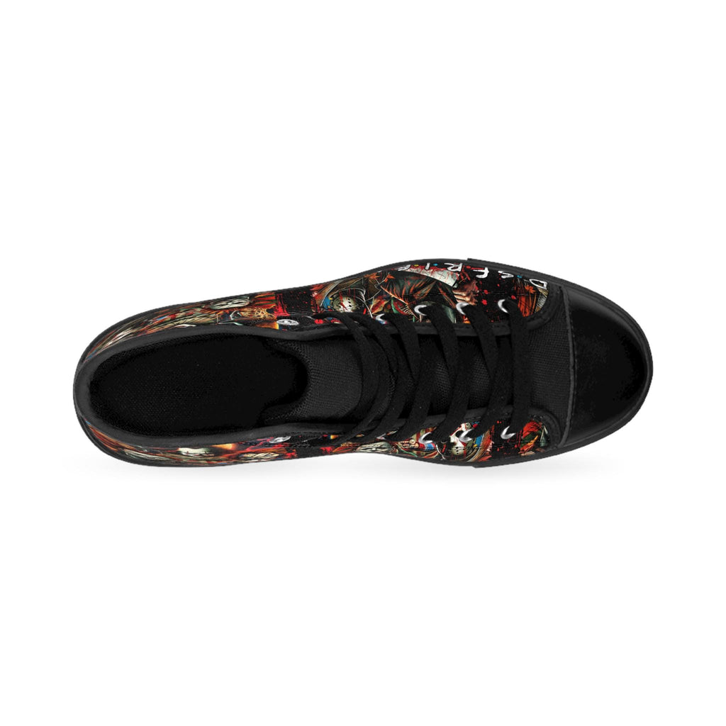 Horror Movie "Friends" High-Top Sneakers: Graphic Print Canvas Shoes