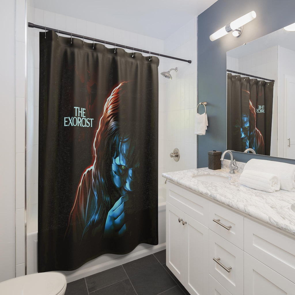 The Exorcist Shower Curtain: Creepy Gothic Horror Bathroom Decor