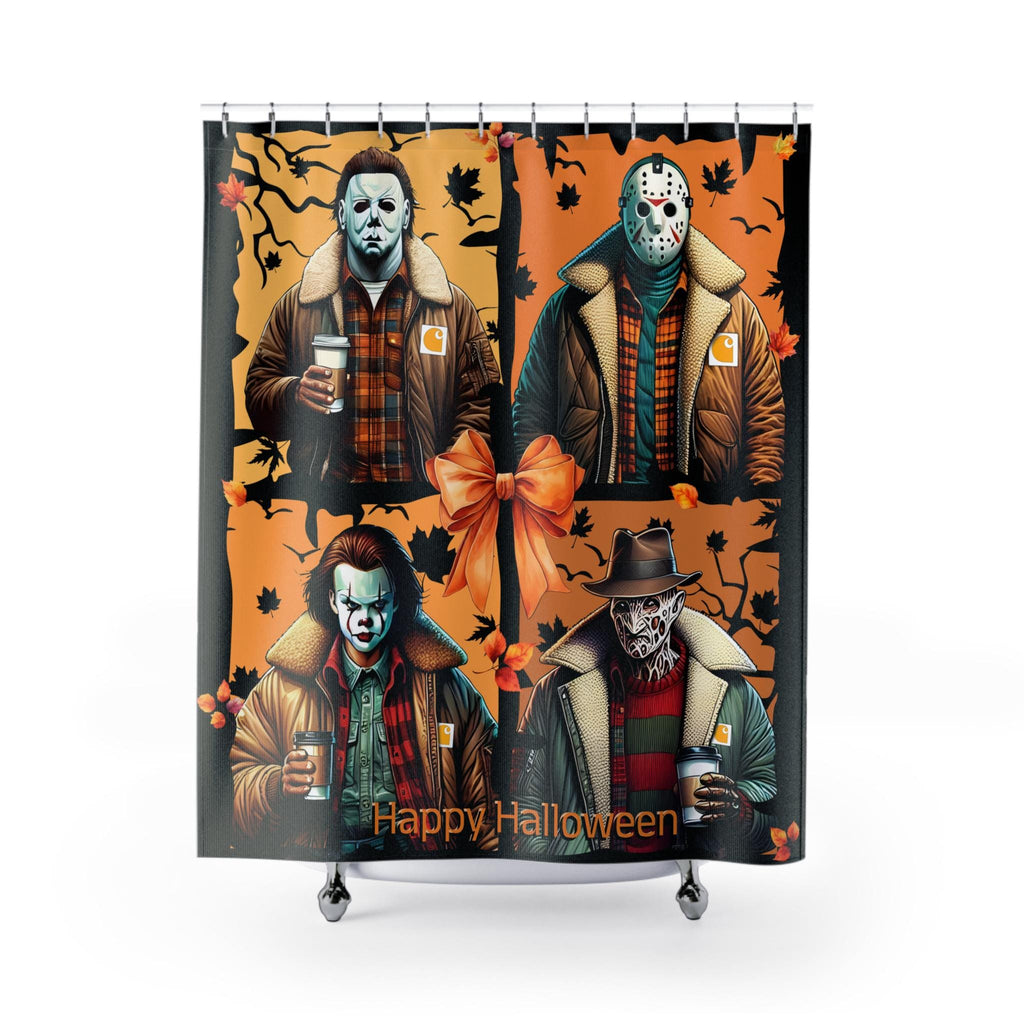 Spooky Horror Boys Shower Curtain: Halloween Bathroom Decor
