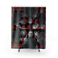Horror Movie Villains Shower Curtain: 80s Slasher Halloween Bathroom Decor