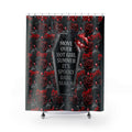 Gothic Dark Red Roses Shower Curtain - Spooky Halloween Decor