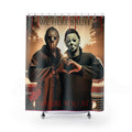 Horror Movie Shower Curtain: Michael Myers & Jason - Gothic Halloween Decor
