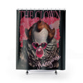 Pennywise the Clown Horror Shower Curtain  Pink & Black Gothic Creepy Bathroom Décor