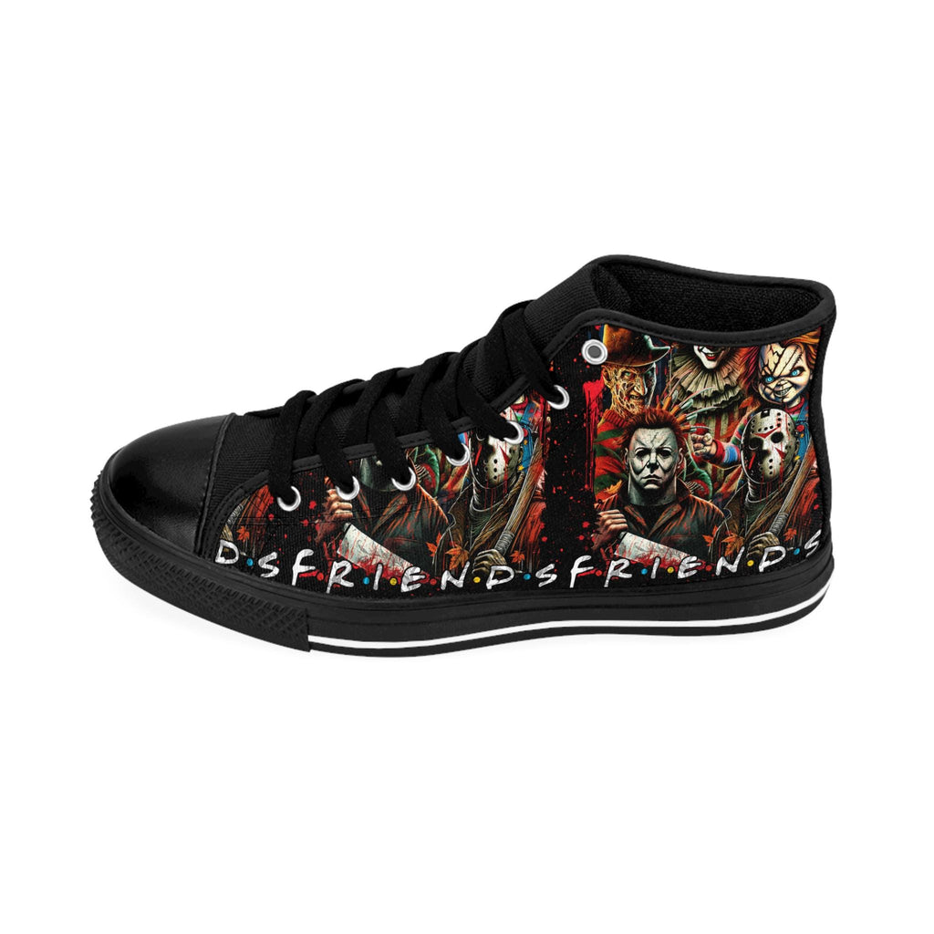 Horror Movie "Friends" High-Top Sneakers: Graphic Print Canvas Shoes