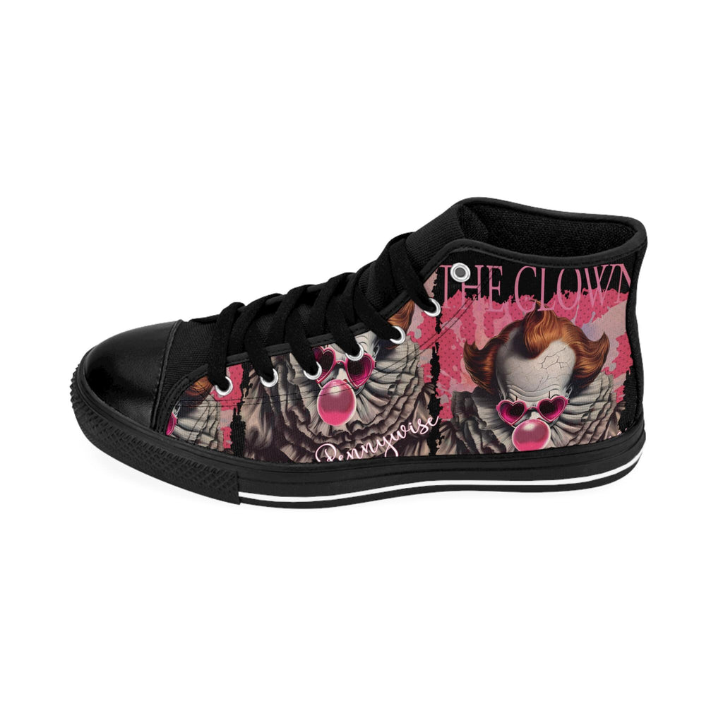 Pennywise High-Top Sneakers, Gothic Horror Graphic Print