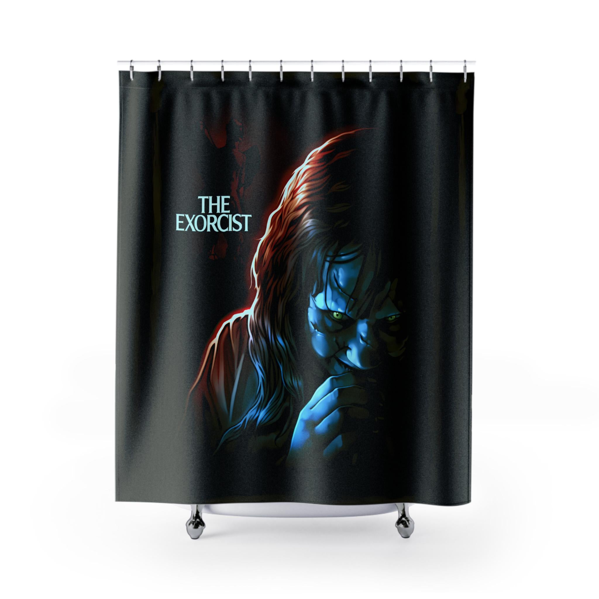 The Exorcist Shower Curtain: Creepy Gothic Horror Bathroom Decor