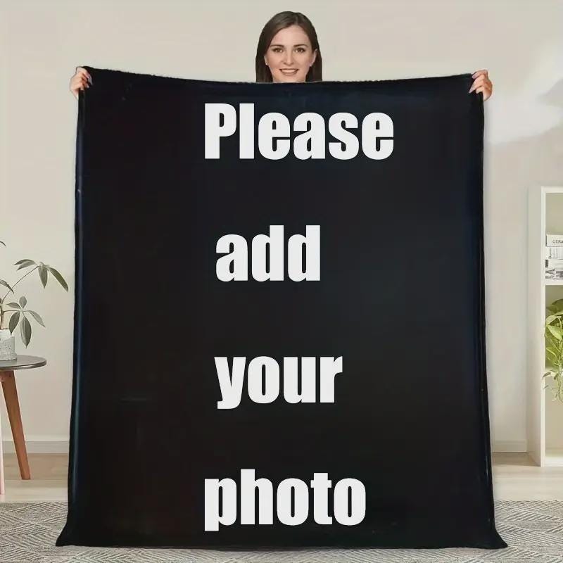 Personalized Memorial Fleece Blanket: Custom Photo Remembrance, Sympathy Gift (50"x60")