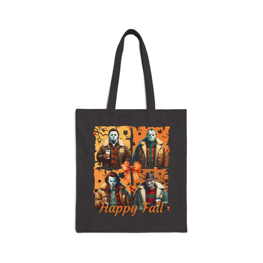 Horror Boys Cotton Canvas Tote Bag: Spooky Fall Shopping Tote