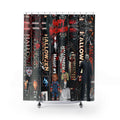 Retro Halloween VHS Shower Curtain: 80s Horror Movie Decor