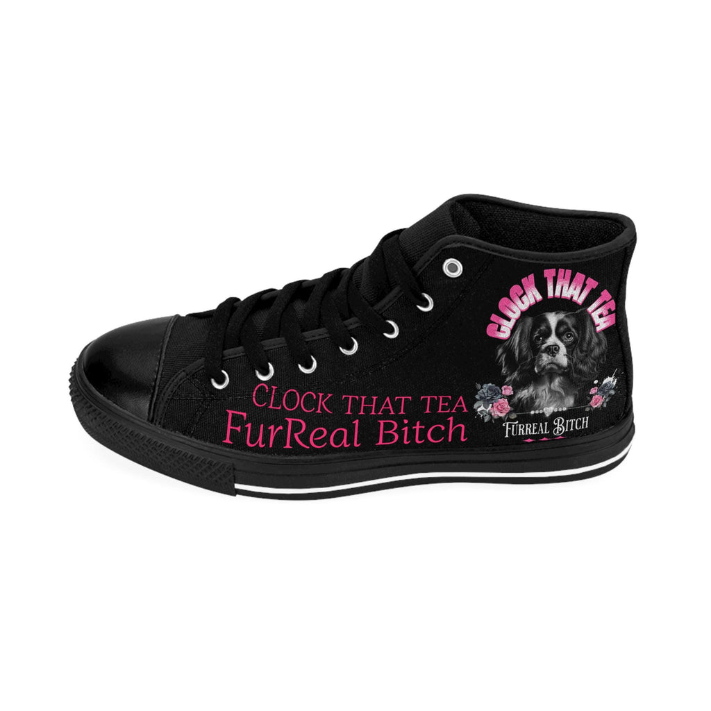 Clock That Tea Spaniel Sneakers: Sassy Women's High Tops