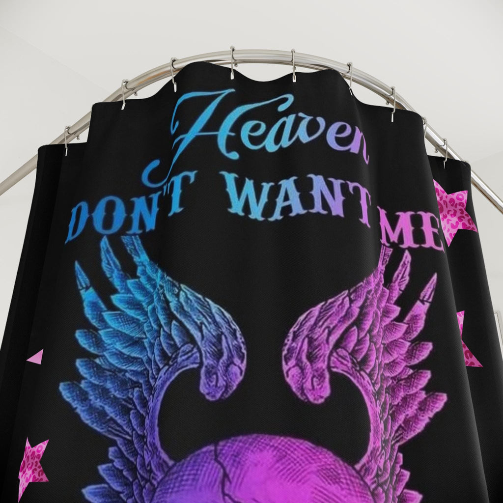 Gothic Shower Curtain: Heaven Don't Want Me - Alternative Bathroom Decor