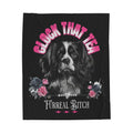 Clock That Tea Blanket: Funny Dog Plush Throw, Sarcastic Home Decor