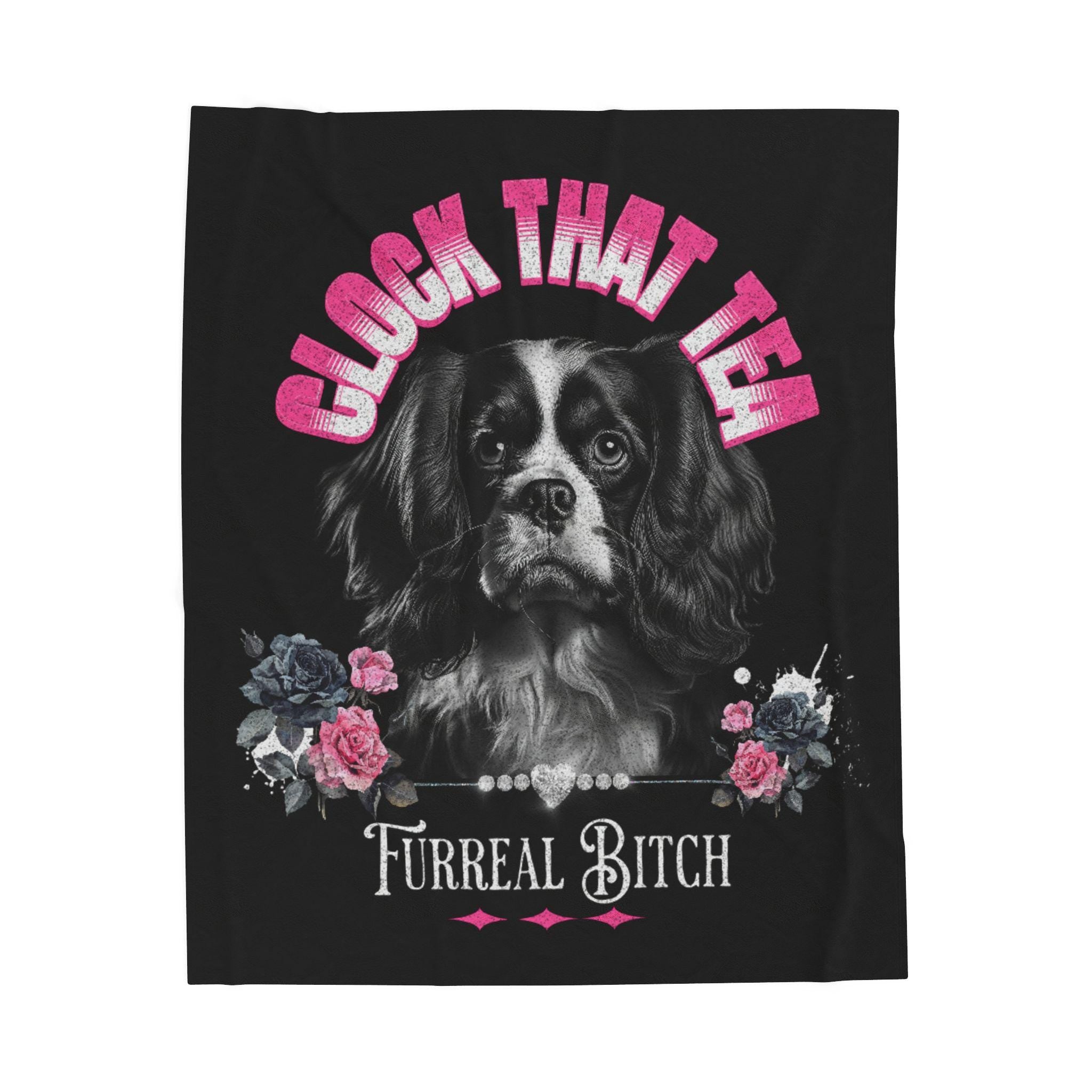 Clock That Tea Blanket: Funny Dog Plush Throw, Sarcastic Home Decor