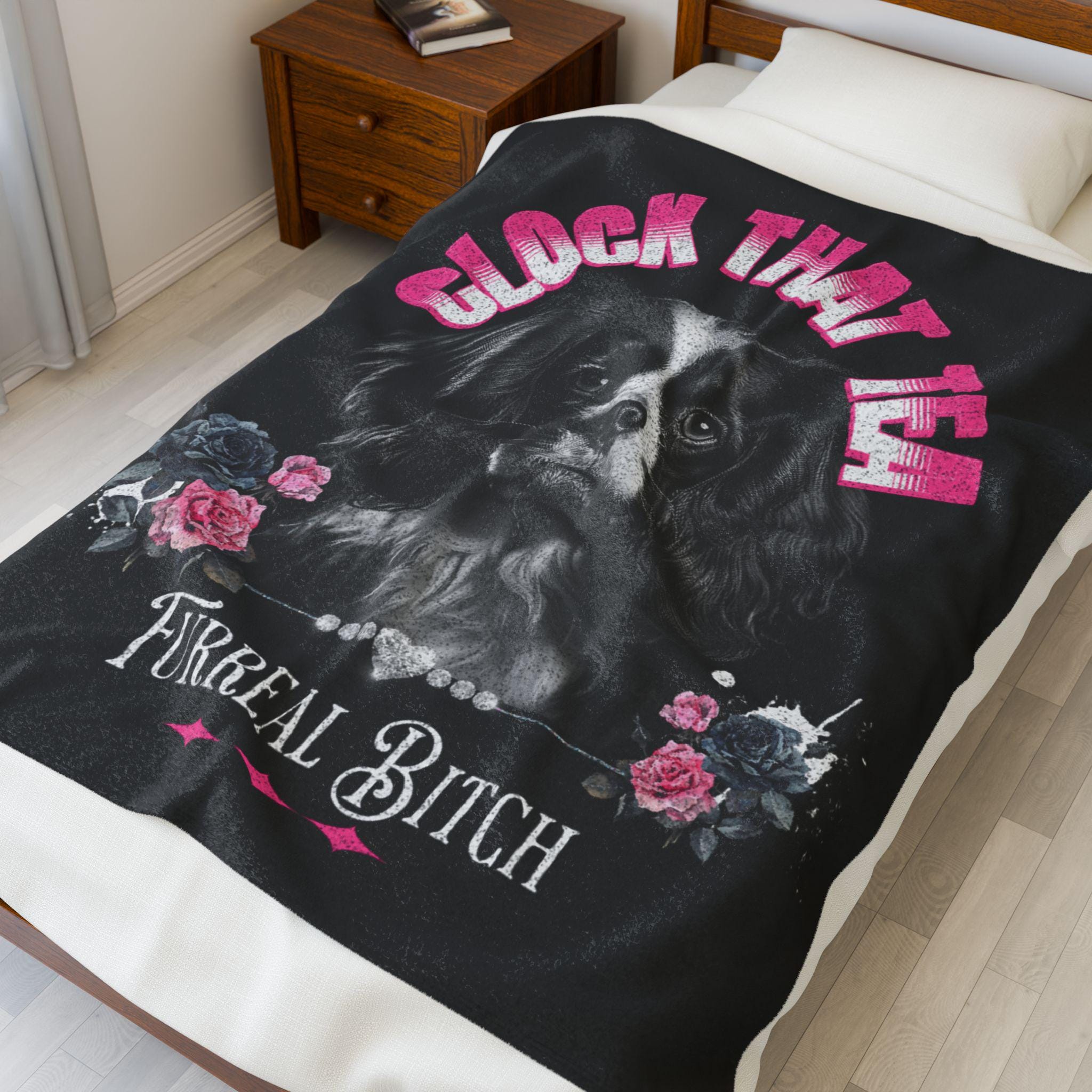Clock That Tea Blanket: Funny Dog Plush Throw, Sarcastic Home Decor