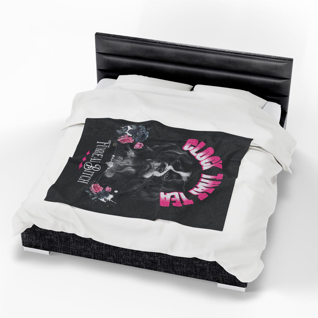 Clock That Tea Blanket: Funny Dog Plush Throw, Sarcastic Home Decor