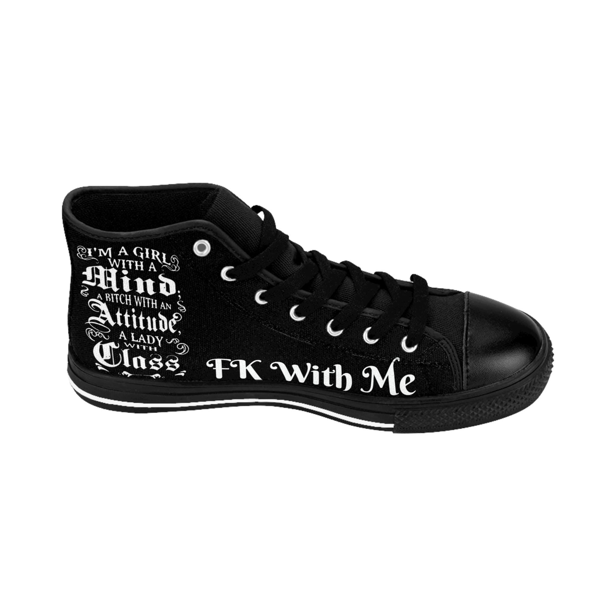 Sneakers, Attitude Girl With Class, Women's Shoes, Fashion Statement, Gift for Her