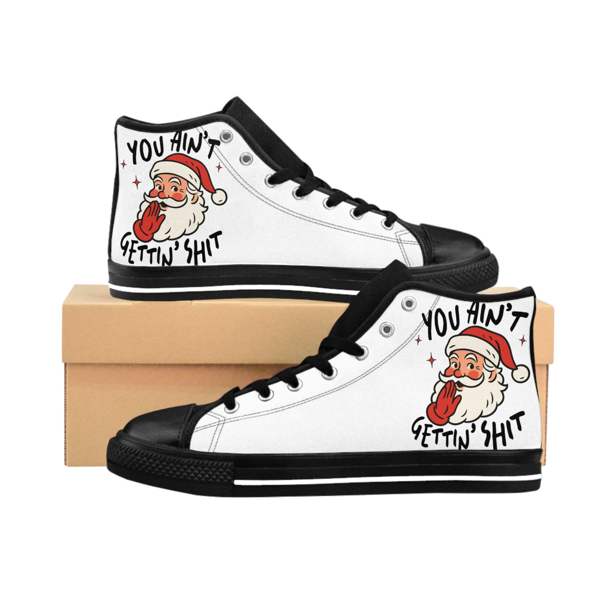 Sarcastic Santa High Top Sneakers - Novelty Women's Shoes