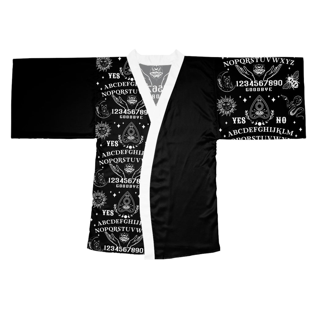 Ouija Board Kimono Robe: Gothic Halloween Spirit Board Design