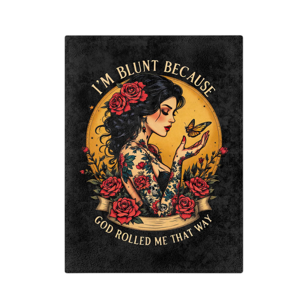 Blunt Goddess Velveteen Blanket: Unique Boho Home Decor