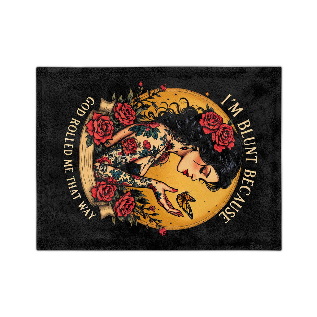 Blunt Goddess Velveteen Blanket: Unique Boho Home Decor