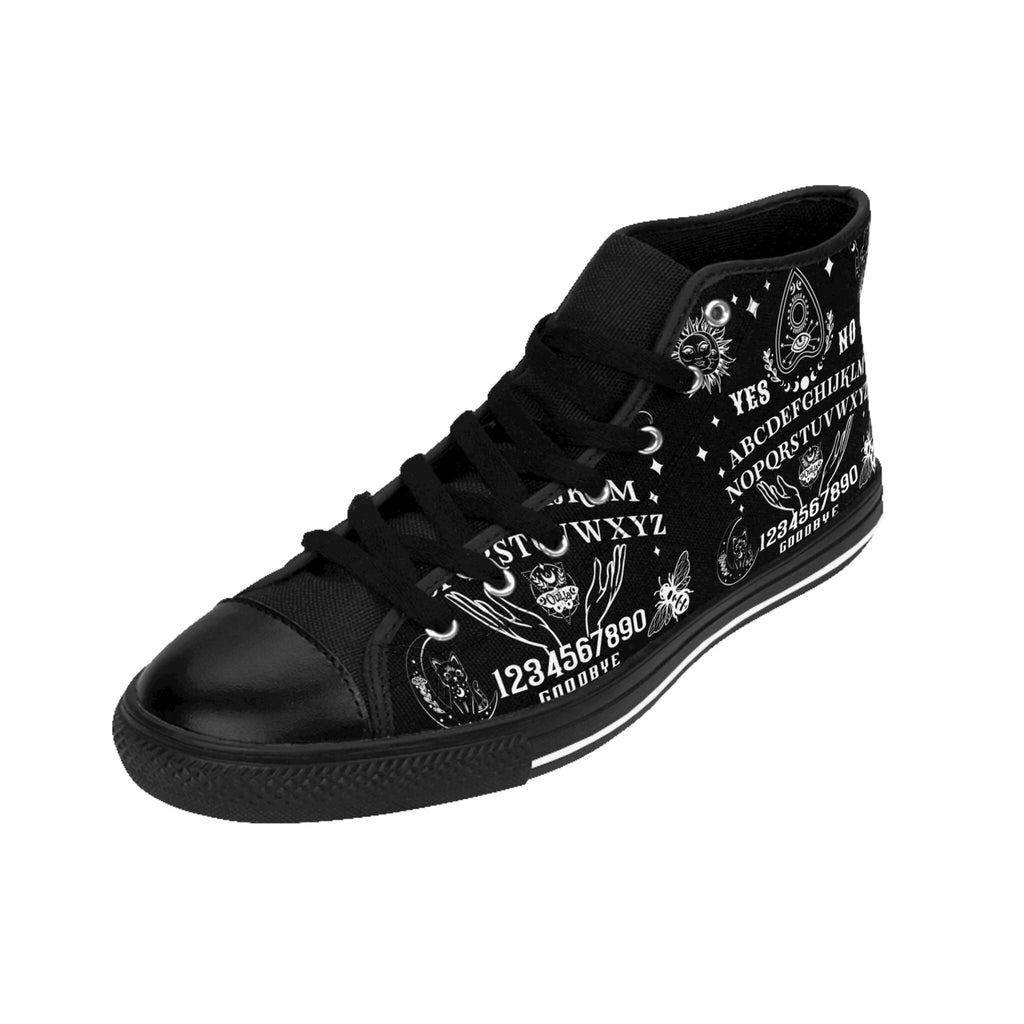 Ouija Board High Top Sneakers: Gothic Occult Shoes