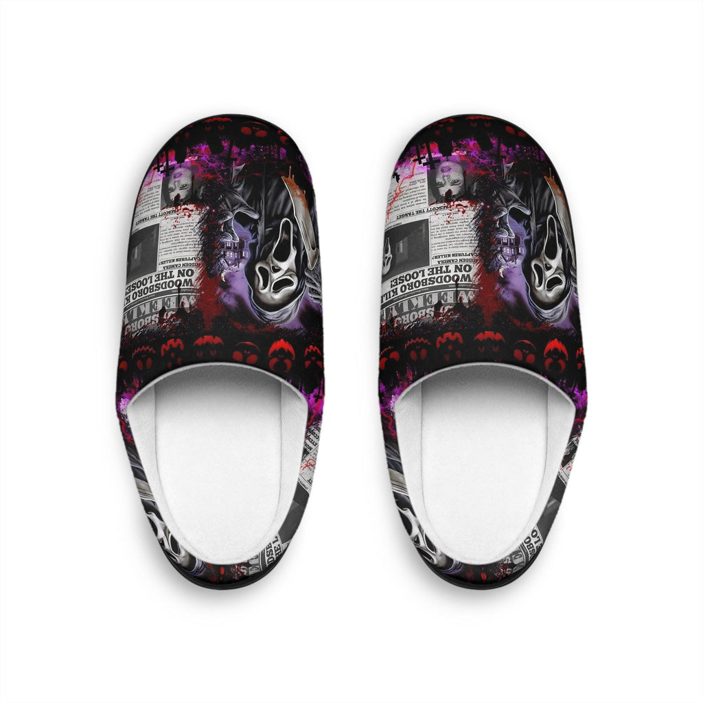 Men's Scream Movie Slippers: Horror Fan Lounge Shoes