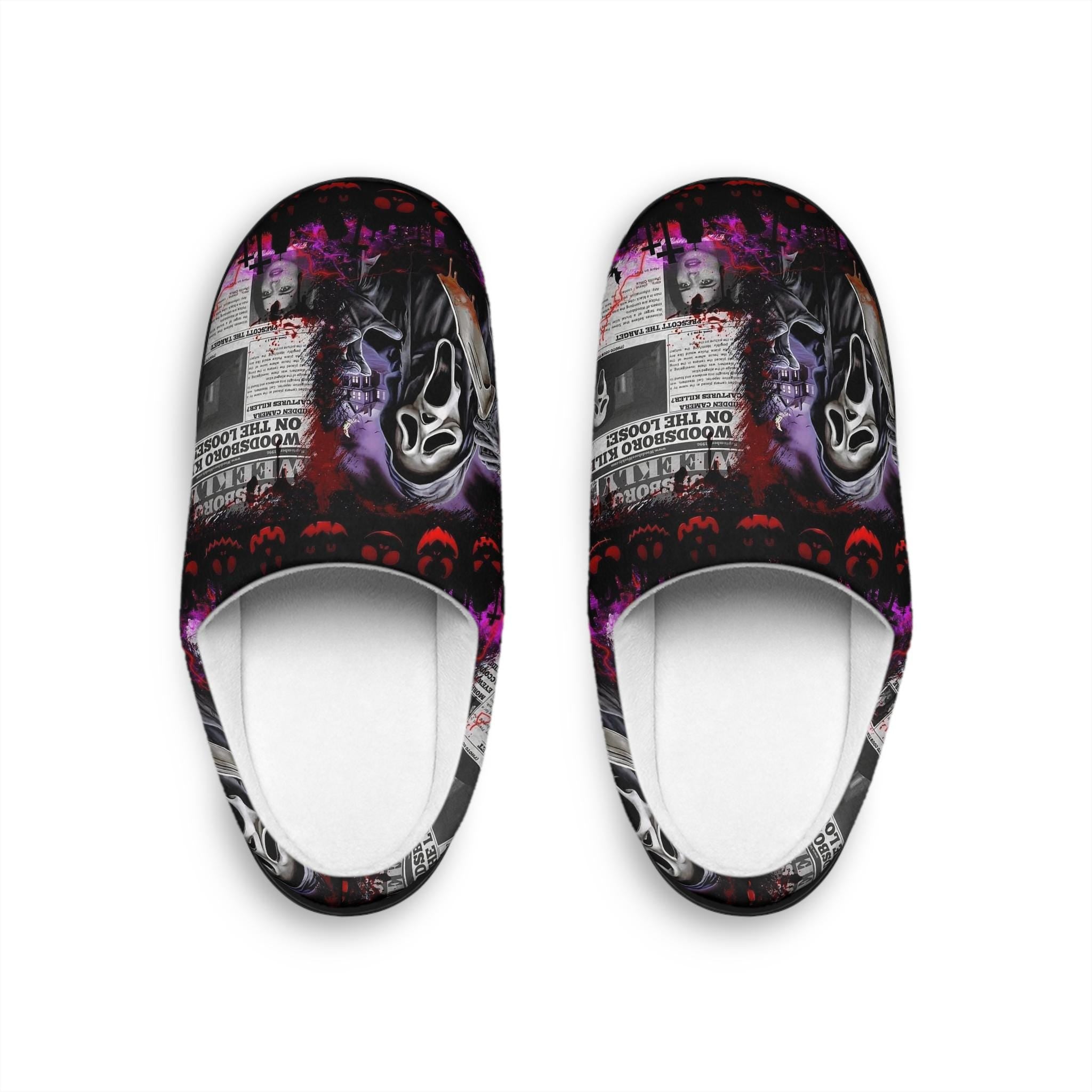 Men's Scream Movie Slippers: Horror Fan Lounge Shoes