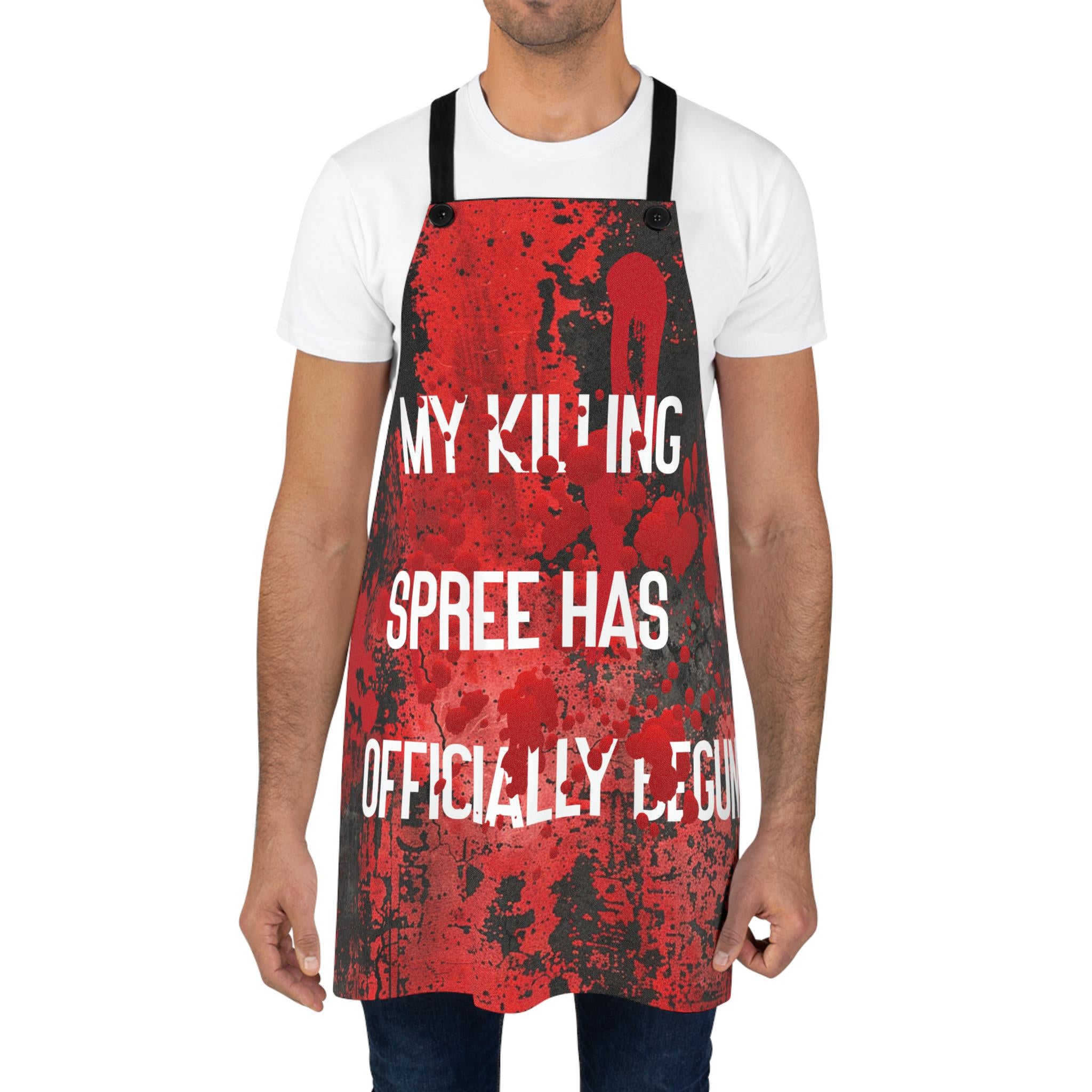 Killer Cooking Apron, Blood Splatter, Halloween Chef Apron