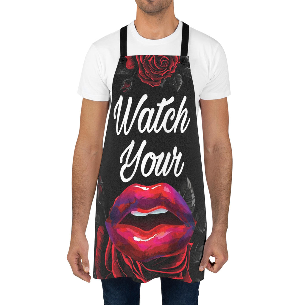 Funny Kitchen Apron for Adults: Watch Your Mouth Quote