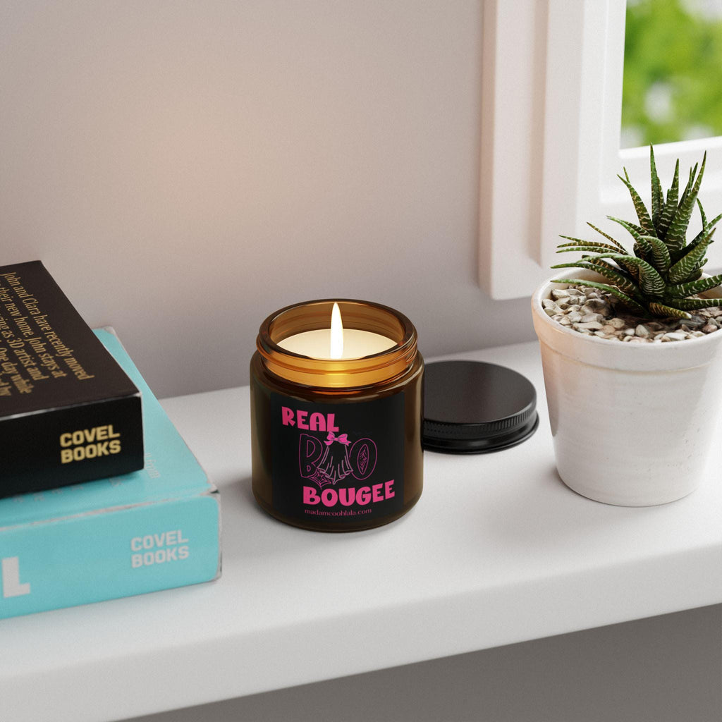 Scented Soy Candle – "Real Bougee", Cozy Home Decor