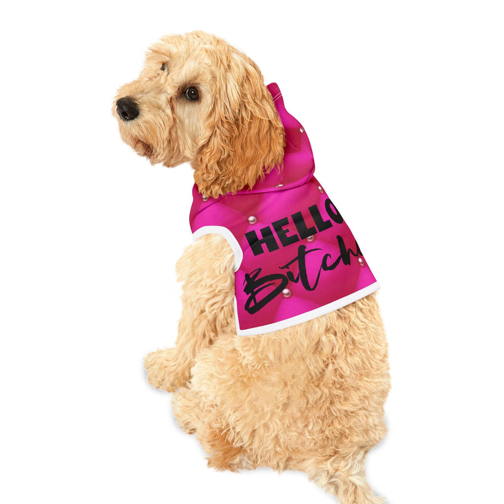 Hello Bitches Hot Pink Pet Hoodie: Trendy Dog Sweater