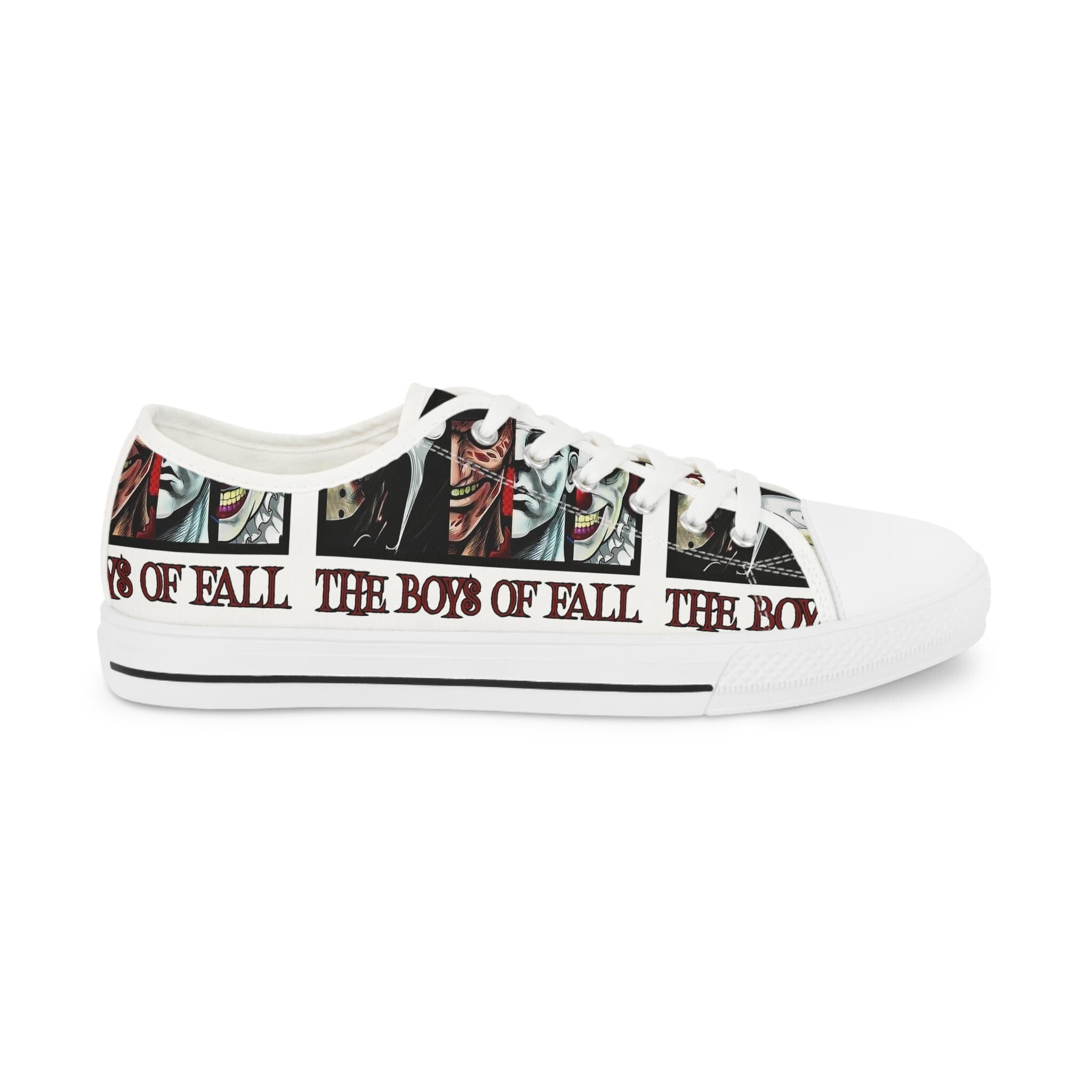 Boys of Fall Horror Movie Low Top Sneakers, Halloween Shoes