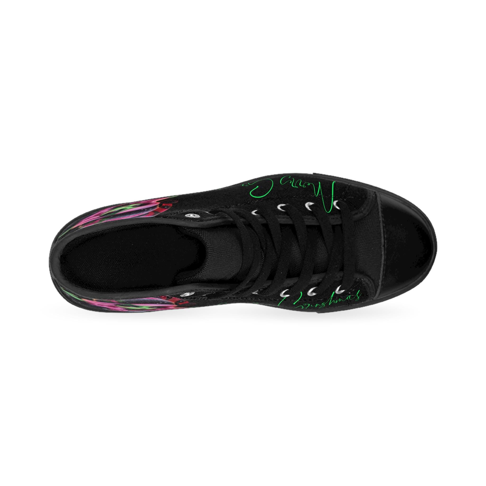 Grinchmas High Top Sneakers: Women's Christmas Holiday Shoes