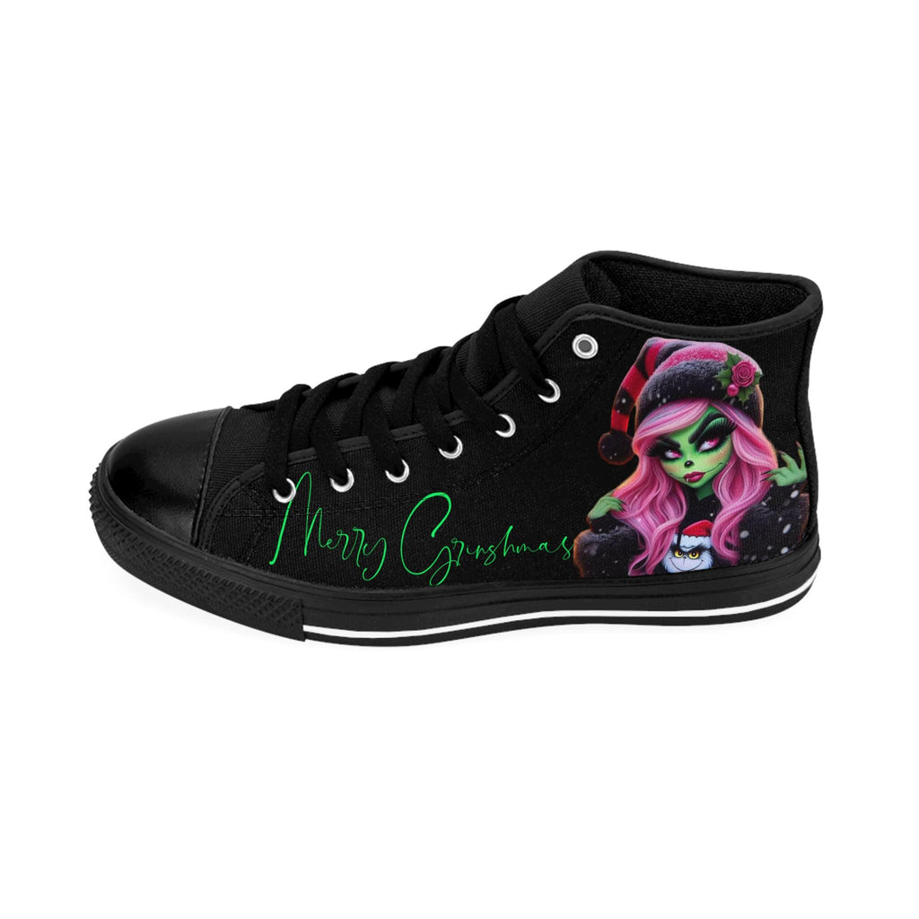 Grinchmas High Top Sneakers: Women's Christmas Holiday Shoes
