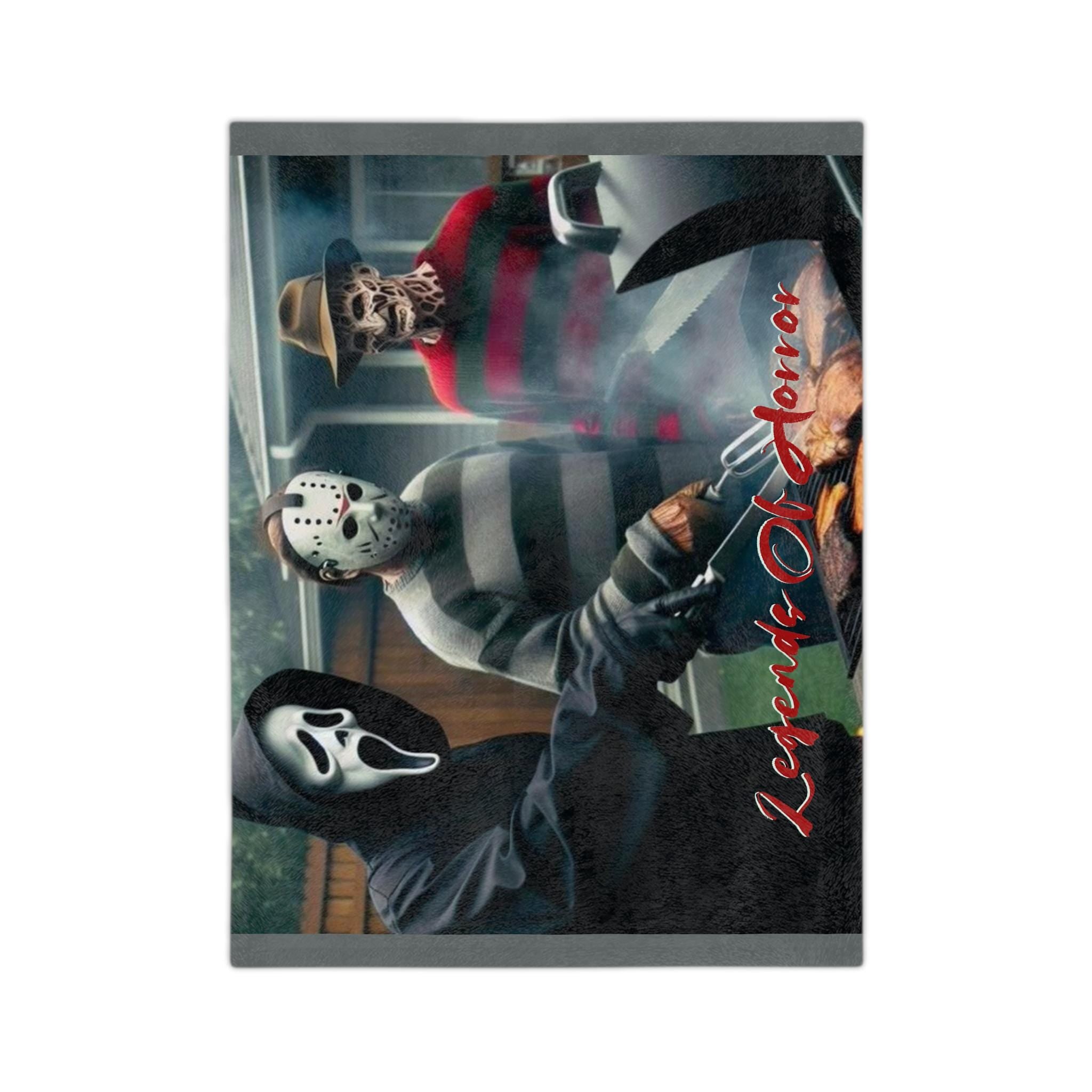 Legends of Horror Velveteen Blanket, Slasher Movie Throw