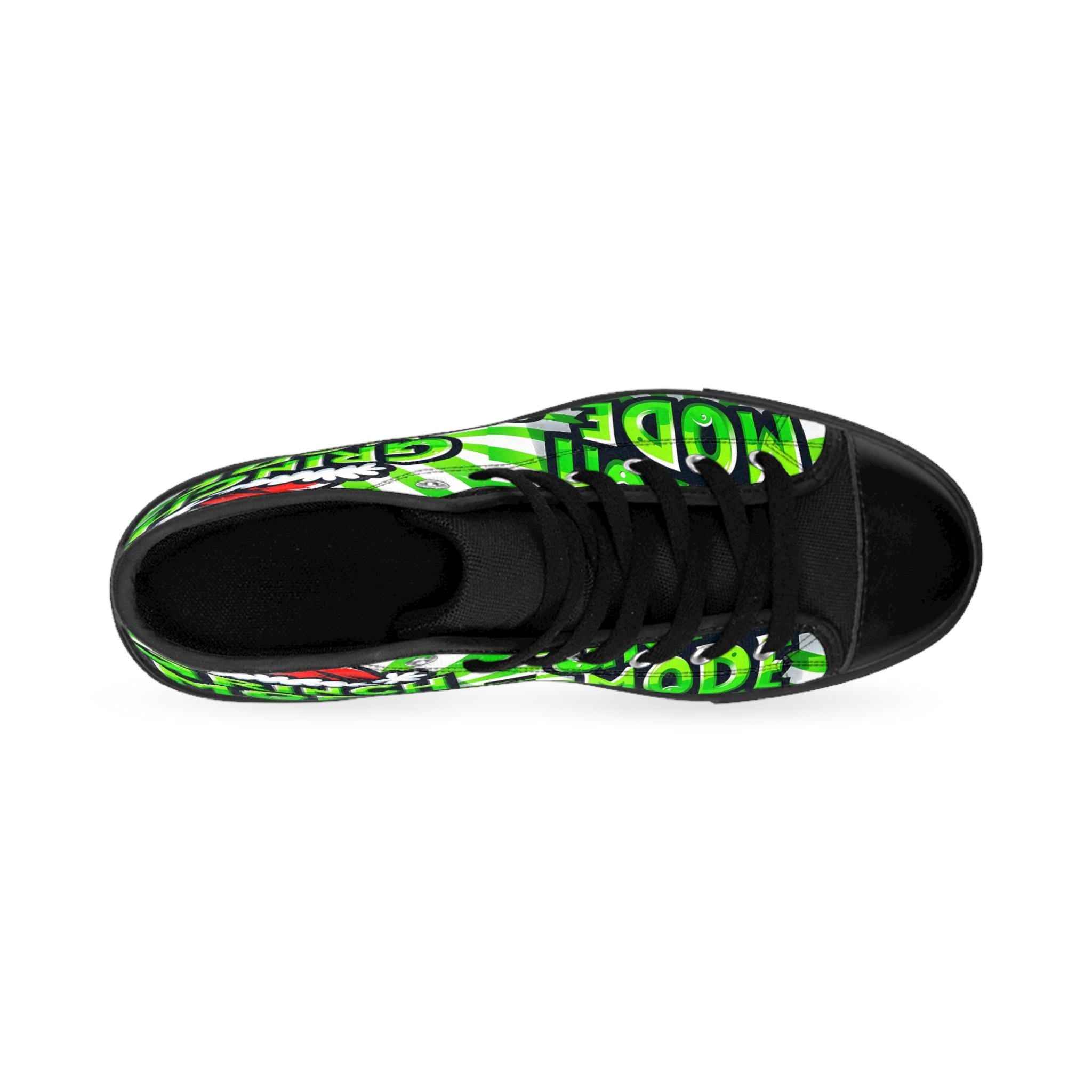 Grinch Mode is ON Holiday Sneakers, Christmas Shoes, Festive Footwear, Grinch Lover Gift,