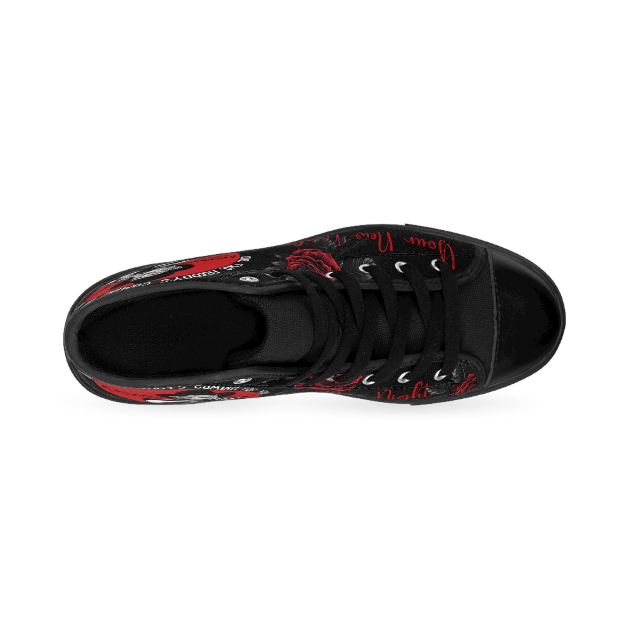 Freddy Kreuger High Top Sneakers, Horror Movie Footwear, Halloween Shoes