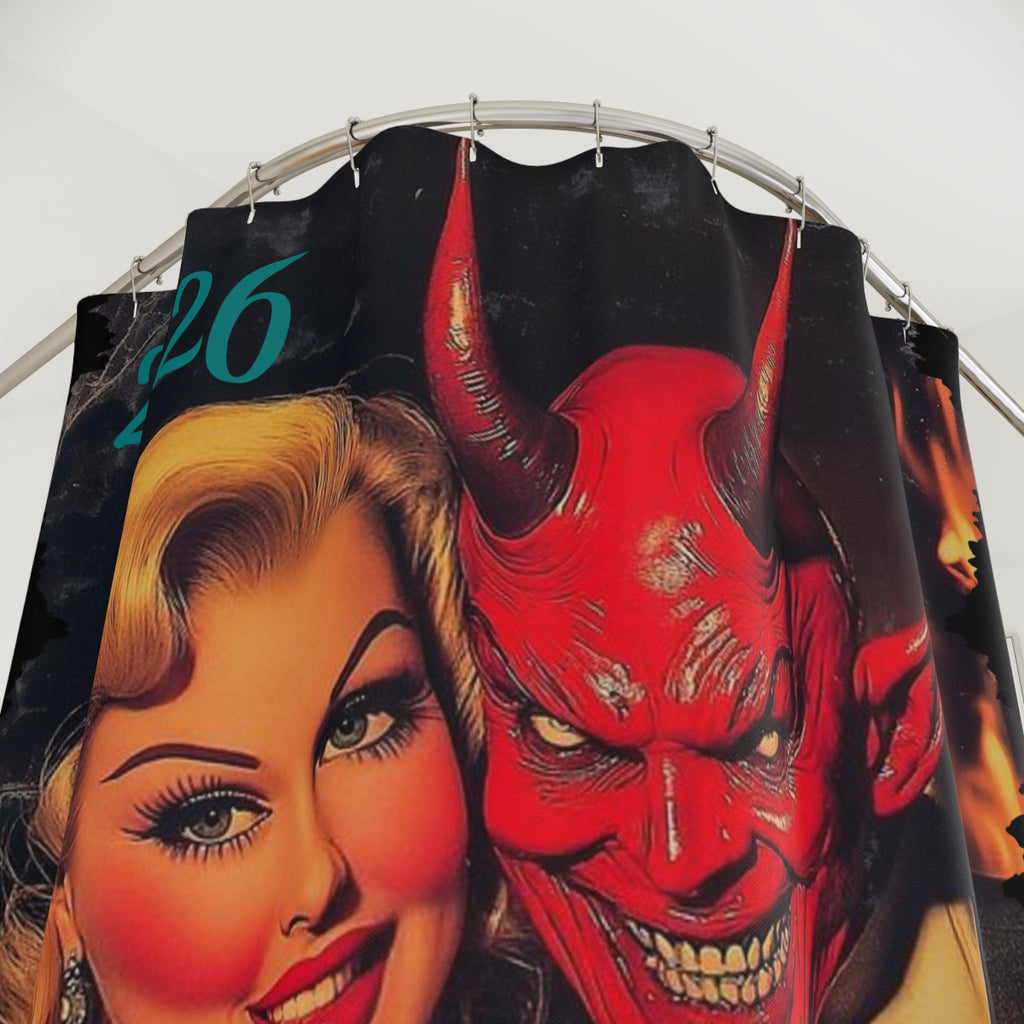 Evil Villain New Year 2026 Shower Curtain, Funny Bathroom Decor