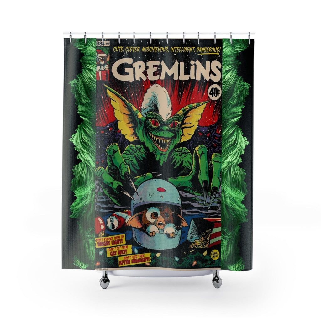 Gremlins-Inspired Comic Book Shower Curtain Retro Lovers, Vintage Style