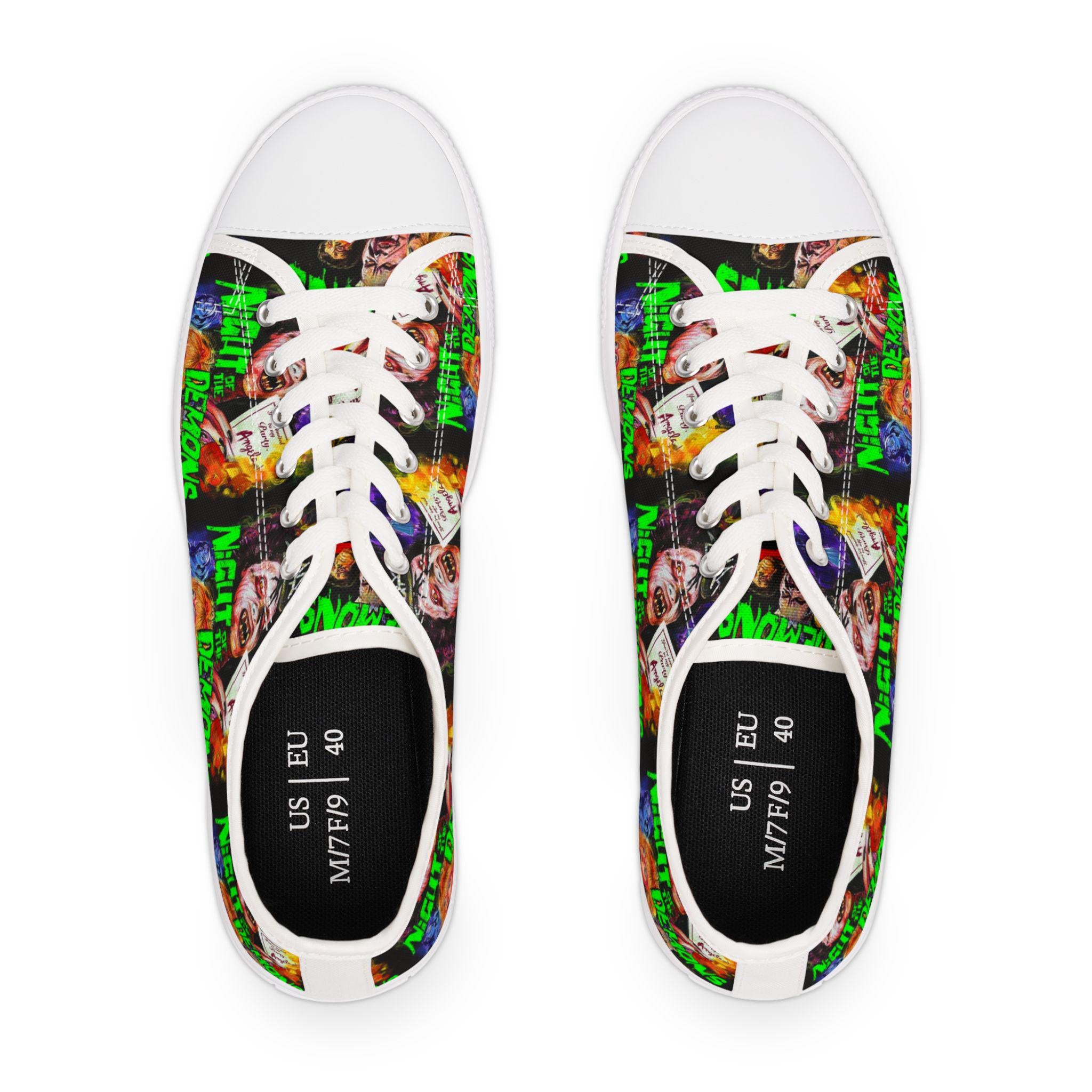 Night of the Demons Sneakers: Gothic Horror, Women's Edgy Fashion