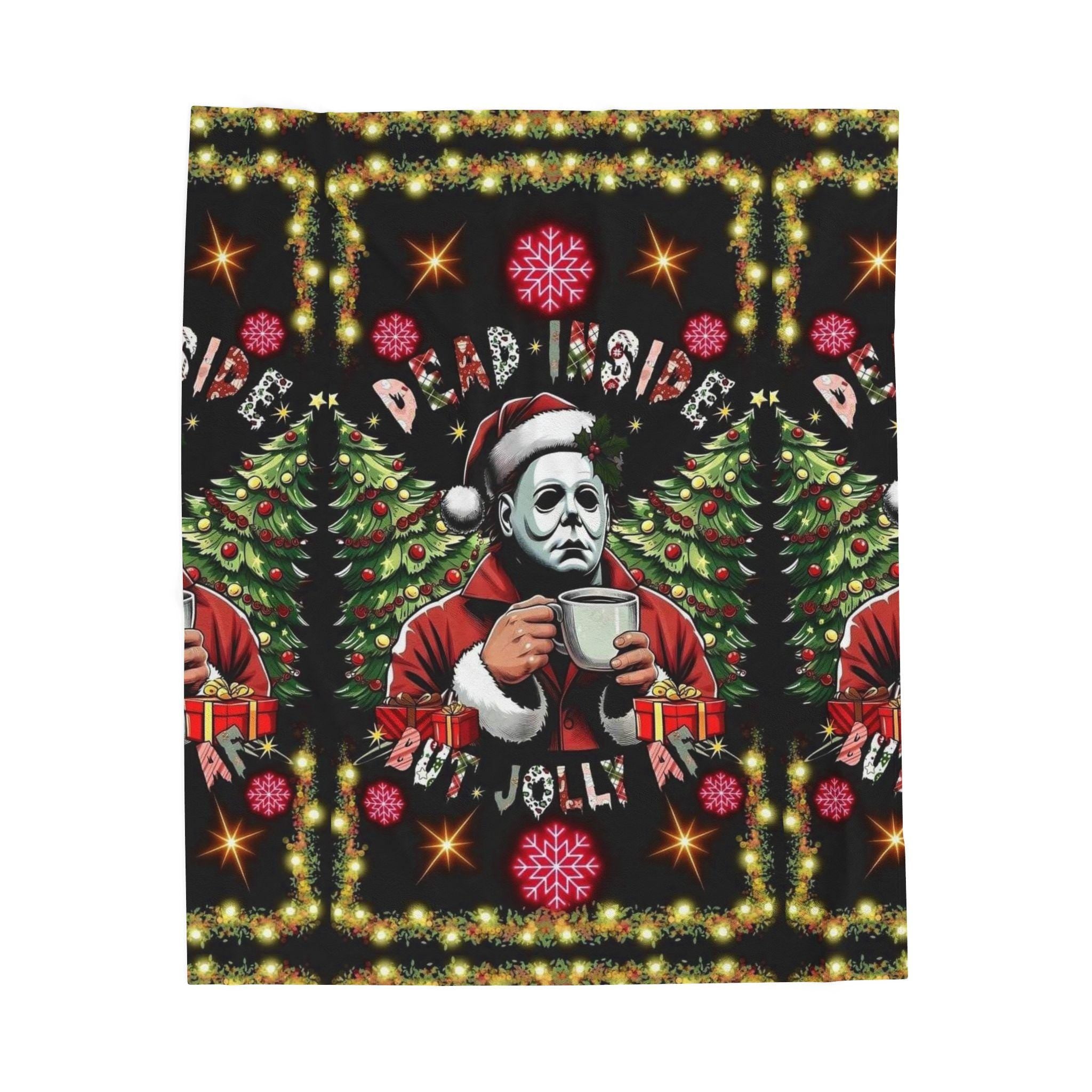 Michael Myers Halloween Christmas Blanket, Horror Movie Throw