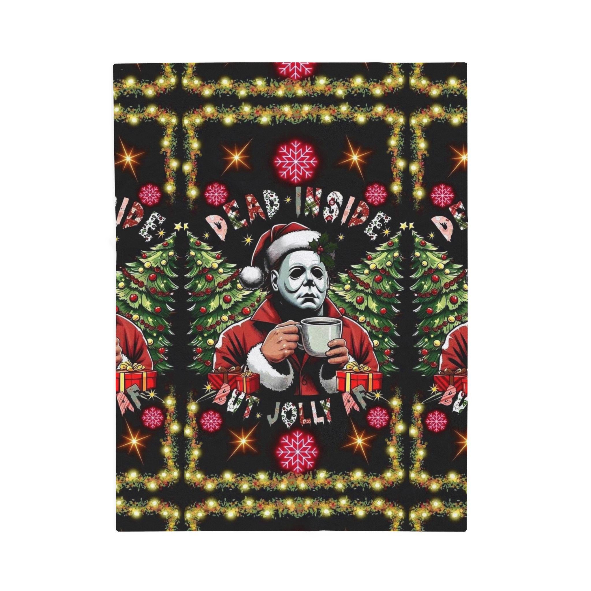 Michael Myers Halloween Christmas Blanket, Horror Movie Throw