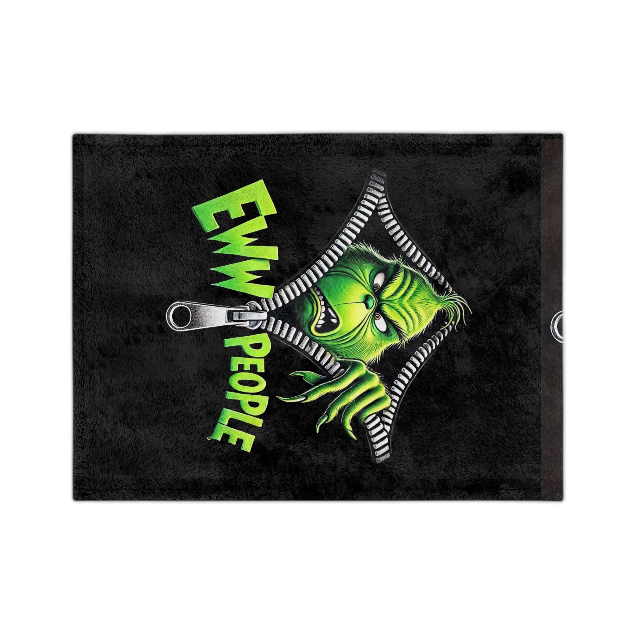 Eww People Grinch Throw Blanket, Soft Cozy Christmas Decor