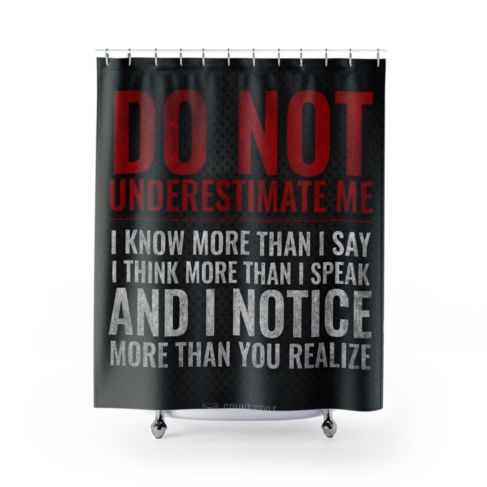 Empowerment Quote Shower Curtain, Motivational Bathroom Decor