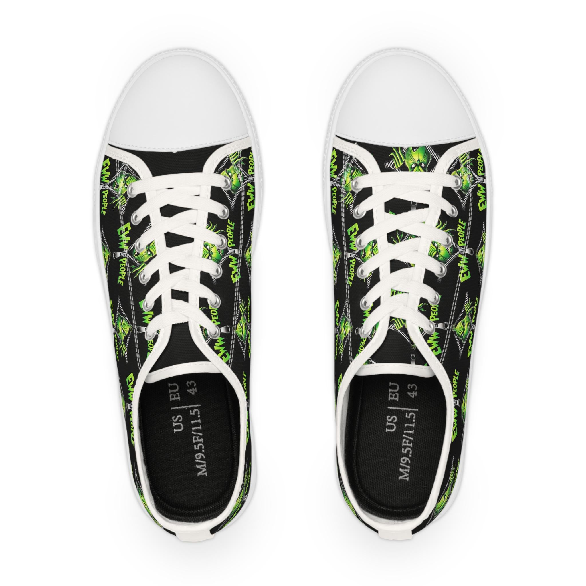 Eww People Grinch Men's Low Top Sneakers